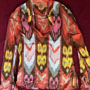 Tory Burch Printed Cowl Neck Blouse